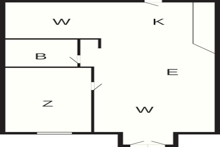 2 rooms w/partially seaview-Plattegrond
