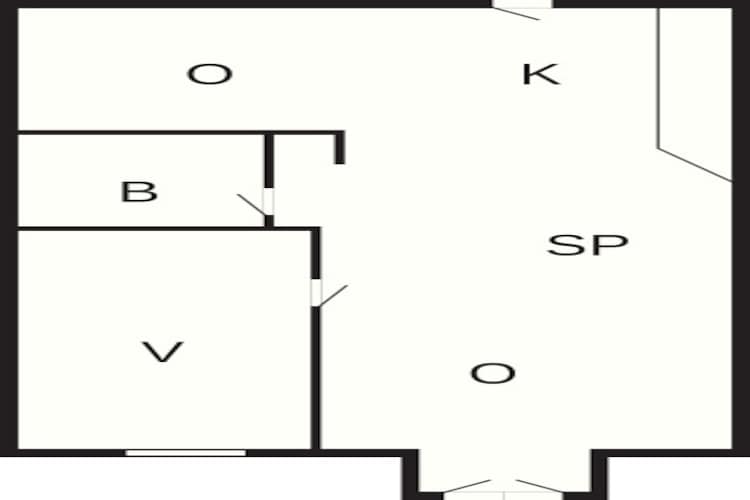 2 rooms w/partially seaview - Plattegrond