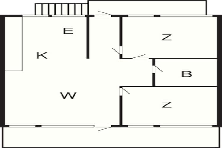 3 room,attached house-Plattegrond