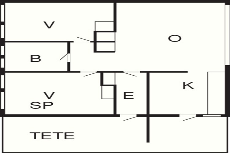 3 room w/seaview,House-Plattegrond