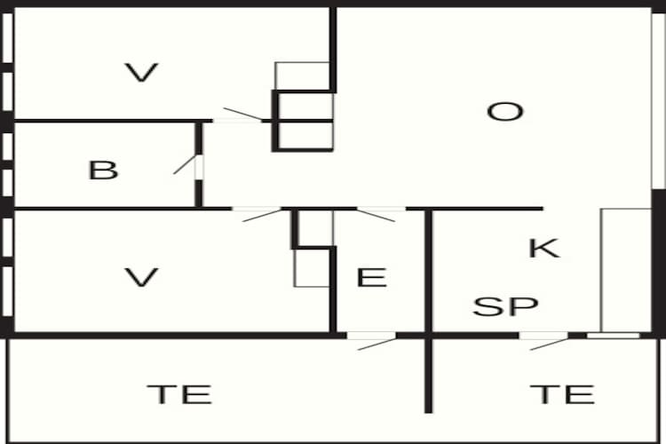 3 room w/seaview,House - Plattegrond