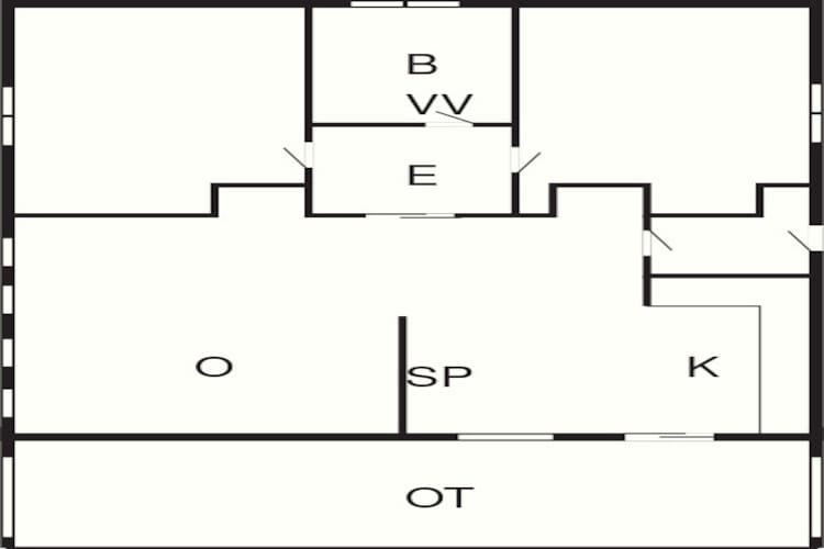 1 bad m/havkig Standard-Grundriss