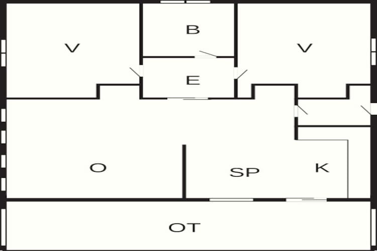 1 bad m/havkig Standard - Plattegrond