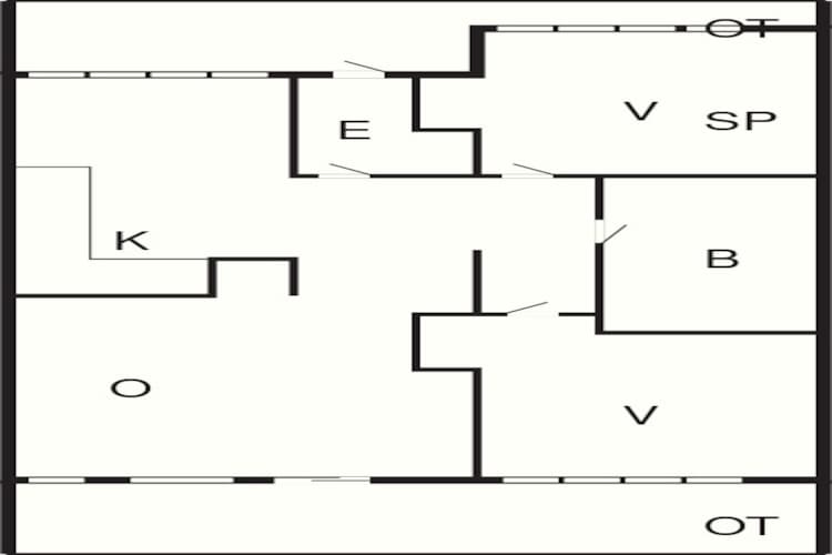 3 room w/seaview-Plattegrond