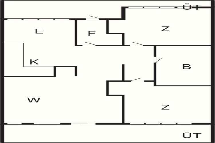 3 room w/seaview-Plattegrond
