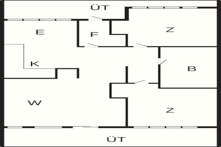 3 room w/seaview - Plattegrond