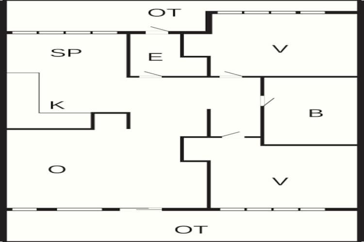 3 room w/seaview - Plattegrond