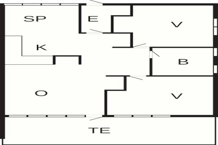 3 room, close to the sea/dike-Plattegrond