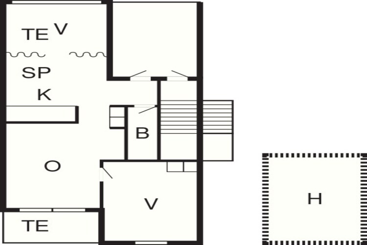 2½ room w/view,1 st floor-Plattegrond
