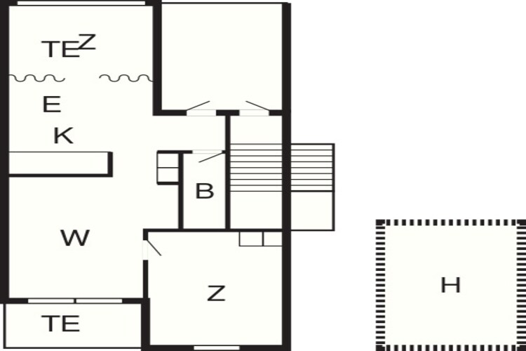 2½ room w/view,1 st floor-Plattegrond