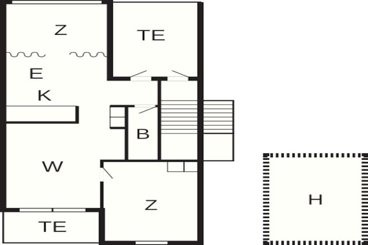 2½ room w/view,1 st floor-Plattegrond
