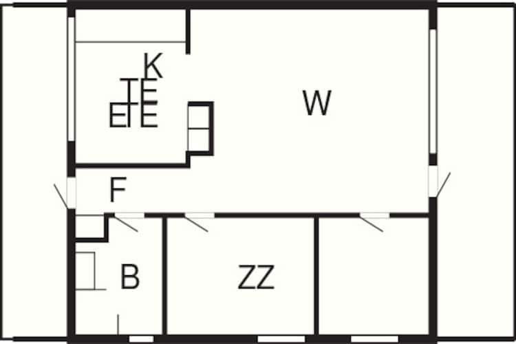 B-3½ room,renovated, Ocean view-Floor plan