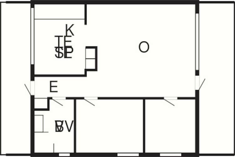 B-3½ room,renovated, Ocean view-Floor plan