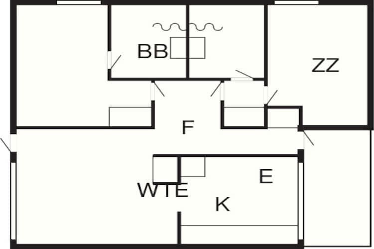 C-3 room,2 bathrooms,renovated-Plattegrond