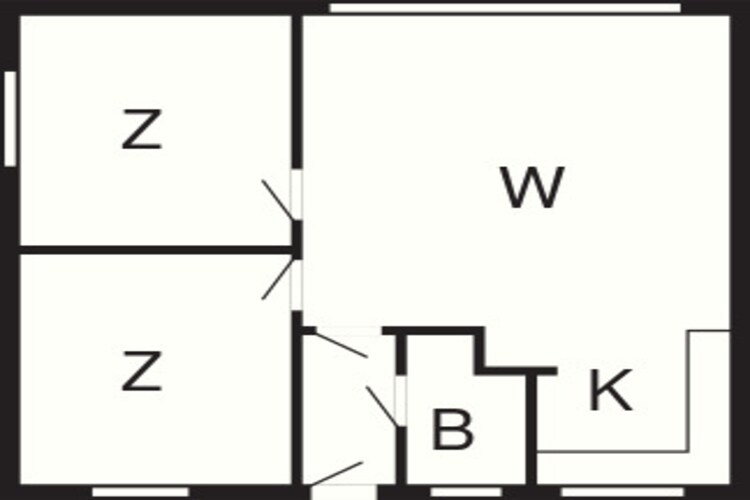 3 room-Plattegrond