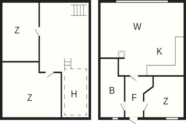 4½ room,2 level,attached house-Plattegrond