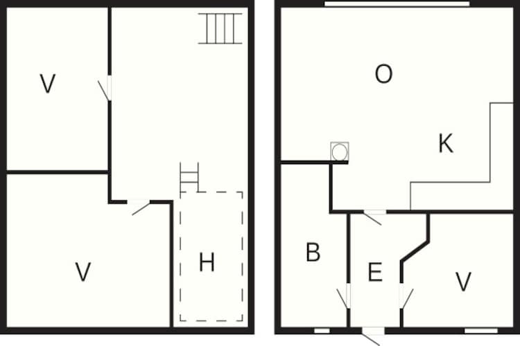 4½ room,2 level,attached house-Plattegrond