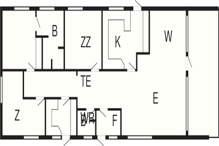 4½ room,2 bathrooms-Plattegrond