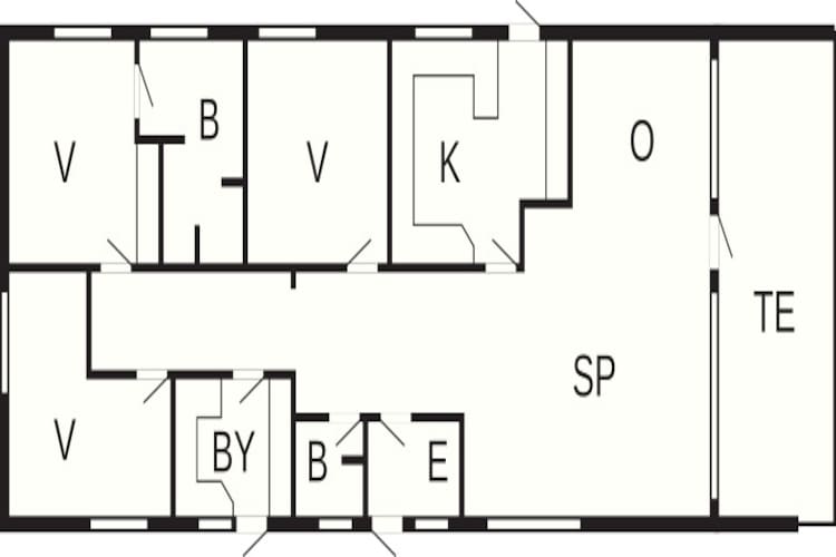 4½ room,2 bathrooms-Plattegrond