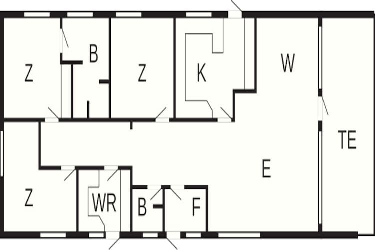 4½ room,2 bathrooms-Plattegrond
