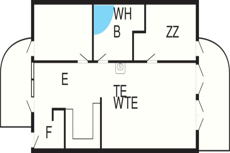 3 room,1 st floor,penthouse-Plattegrond