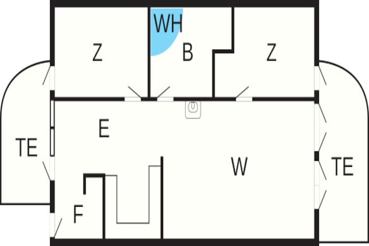 3 room,1 st floor,penthouse-Plattegrond
