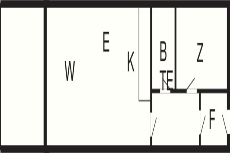 2 room,ground floor-Plattegrond