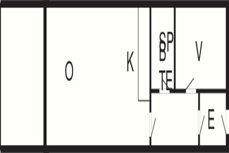 2 room,ground floor-Plattegrond