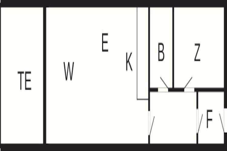 2 room,ground floor or 1.-Plattegrond