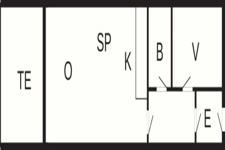 2 room,ground floor or 1.-Plattegrond