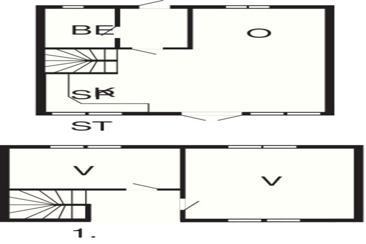 3 room,2 levels-Plattegrond