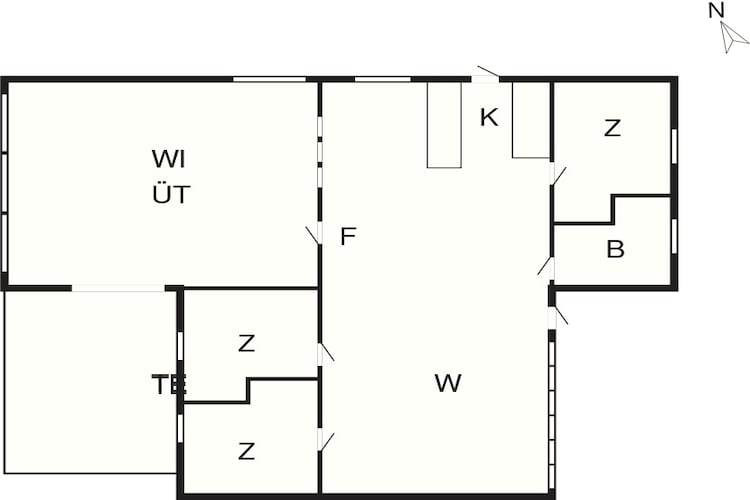 Rustige strand retraite -- By Traum Ferienwohnungen-Plattegrond