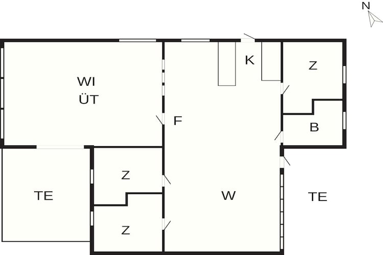 Rustige strand retraite -- By Traum Ferienwohnungen-Plattegrond