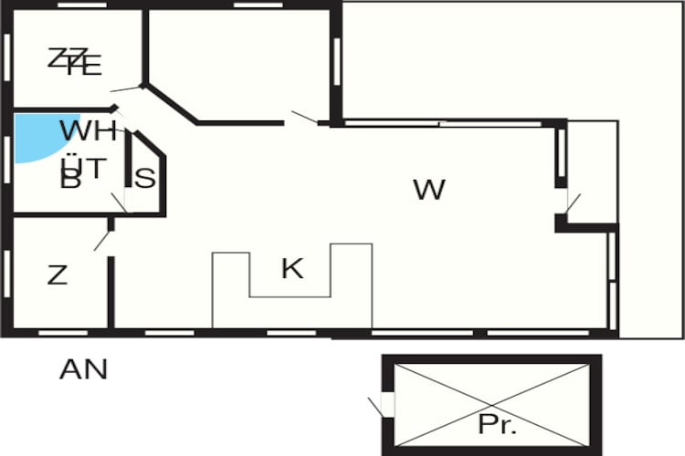 Bos retraite in Bork Havn -- By Traum Ferienwohnungen-Plattegrond