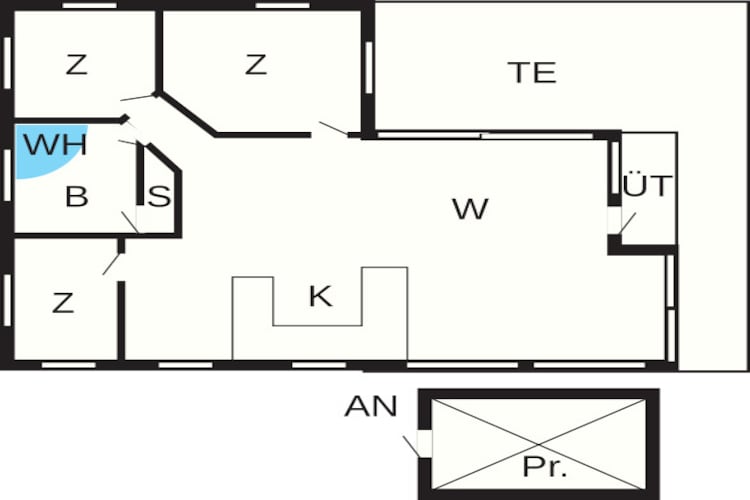 Bos retraite in Bork Havn -- By Traum Ferienwohnungen-Plattegrond