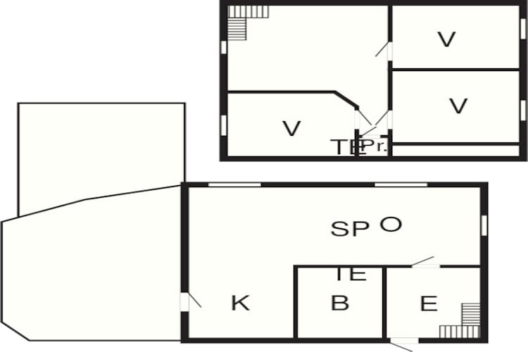 Maison de vacances pour 7 a Høvåg-Plan d'étage