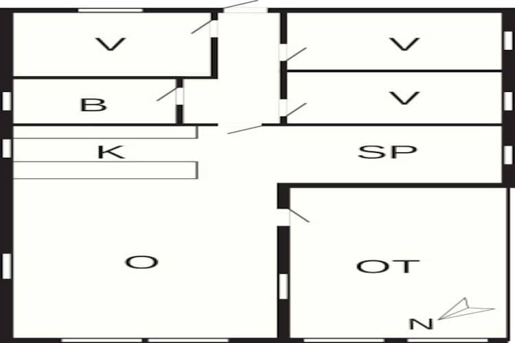4 persoons vakantie huis in Bogø By-By Traum-Plattegrond