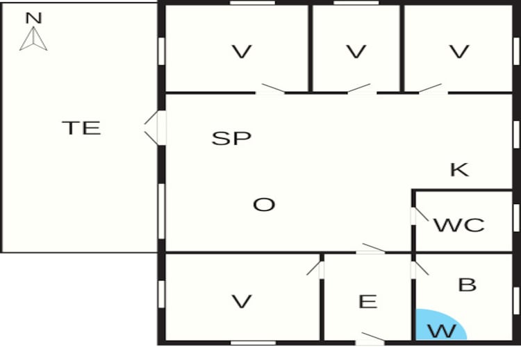 10 person holiday home in Frøstrup-By Traum - Floor plan