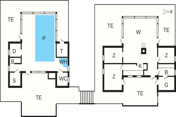 Charmante strand retraite -- By Traum Ferienwohnungen-Plattegrond