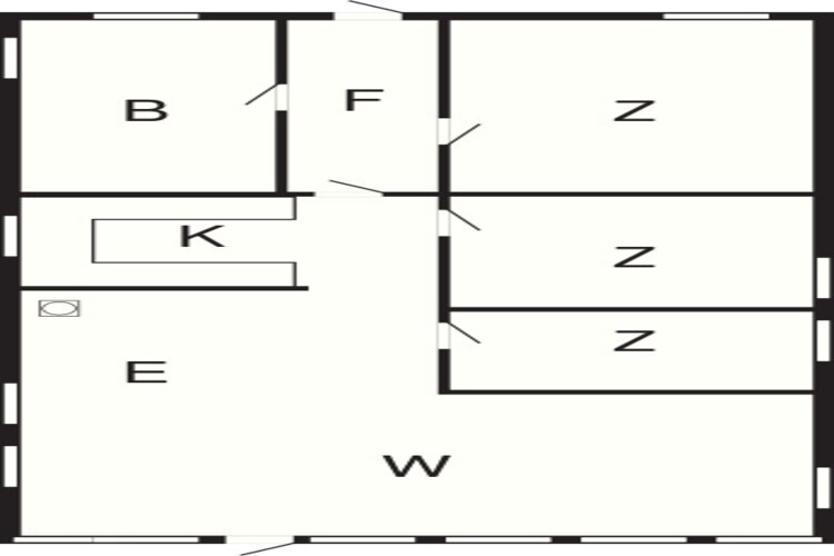 5 person holiday home in Jerup-By Traum - Floor plan