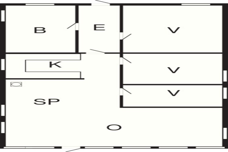 5 person holiday home in Jerup-By Traum - Floor plan