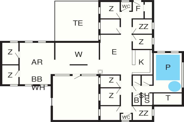Luxe retraite in Vorupor -- By Traum Ferienwohnungen-Plattegrond