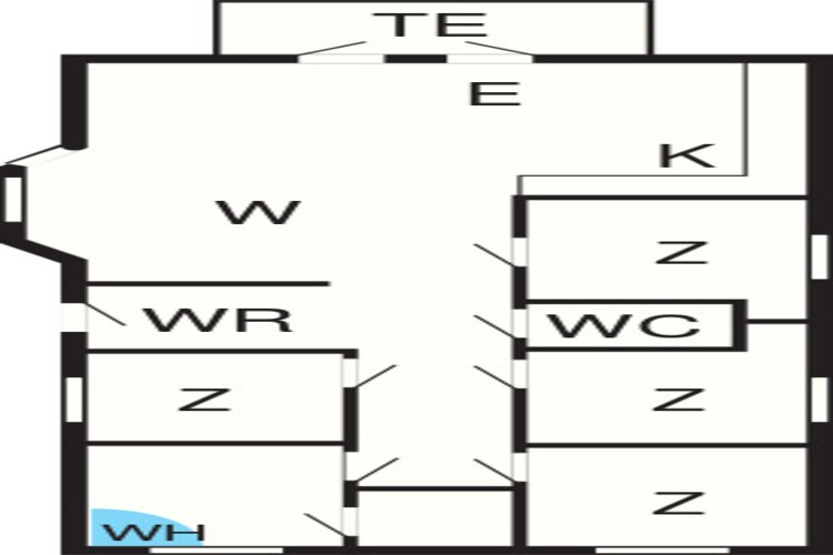 1 level, 8 persons-Plattegrond