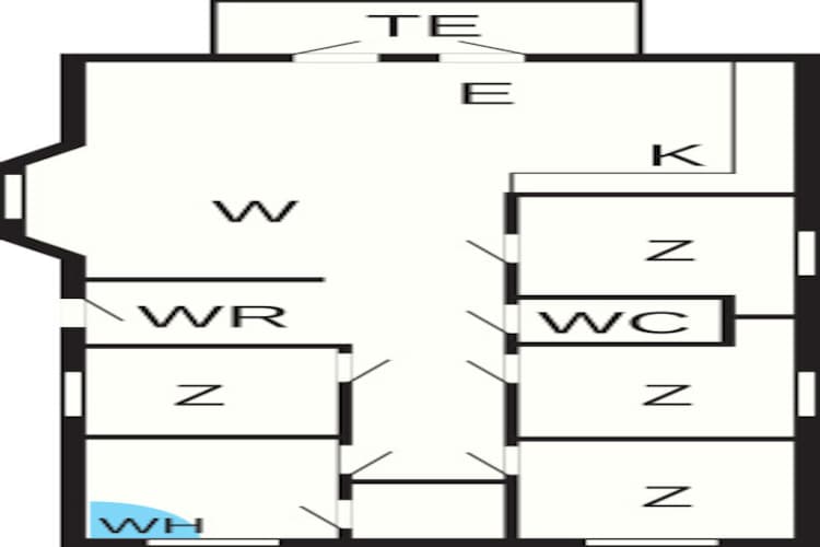 1 level, 8 persons-Plattegrond