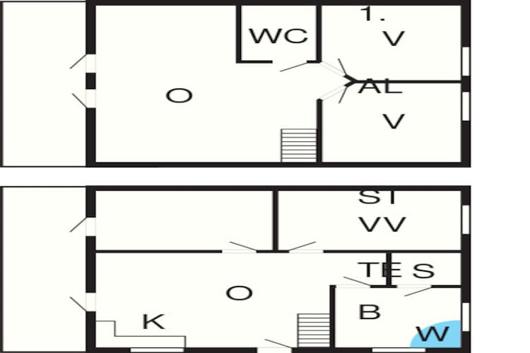 2 levels, 8 persons - Plan