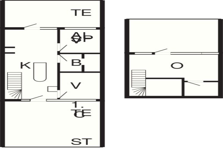 3 room-Plattegrond