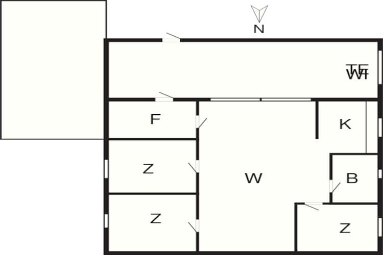 6 persoons vakantie huis in Blåvand-Plattegrond