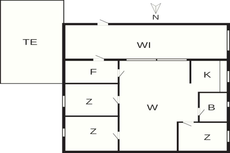 6 persoons vakantie huis in Blåvand-Plattegrond