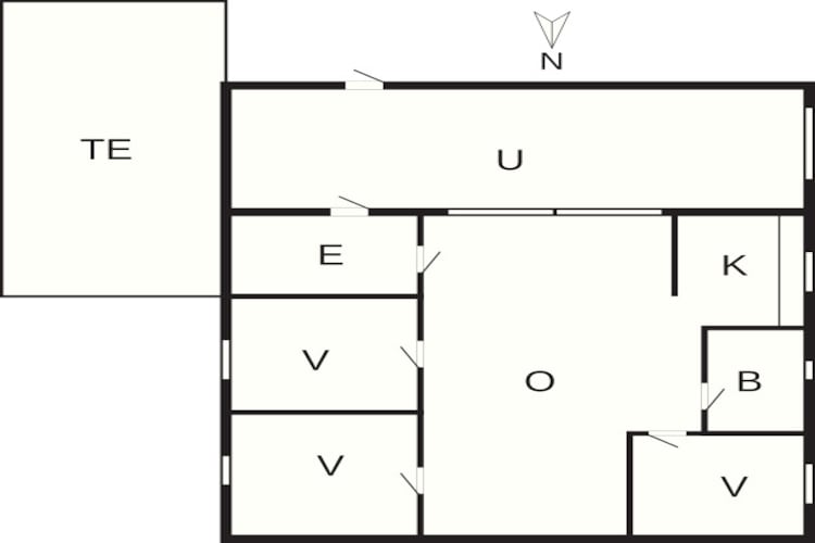 6 persoons vakantie huis in Blåvand-Plattegrond