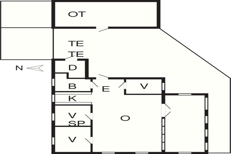 4 persoons vakantie huis in Hals-Plattegrond